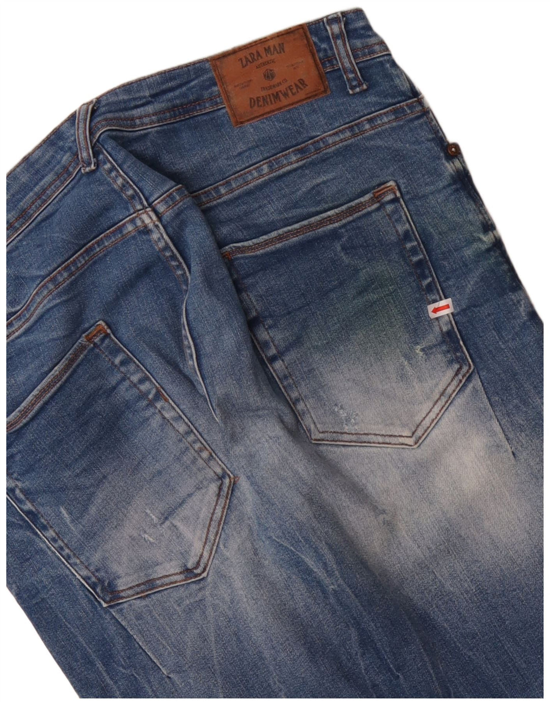 Blugi slim pentru bărbați ZARA EU 44 Large W34 L31 Blue Bumbac