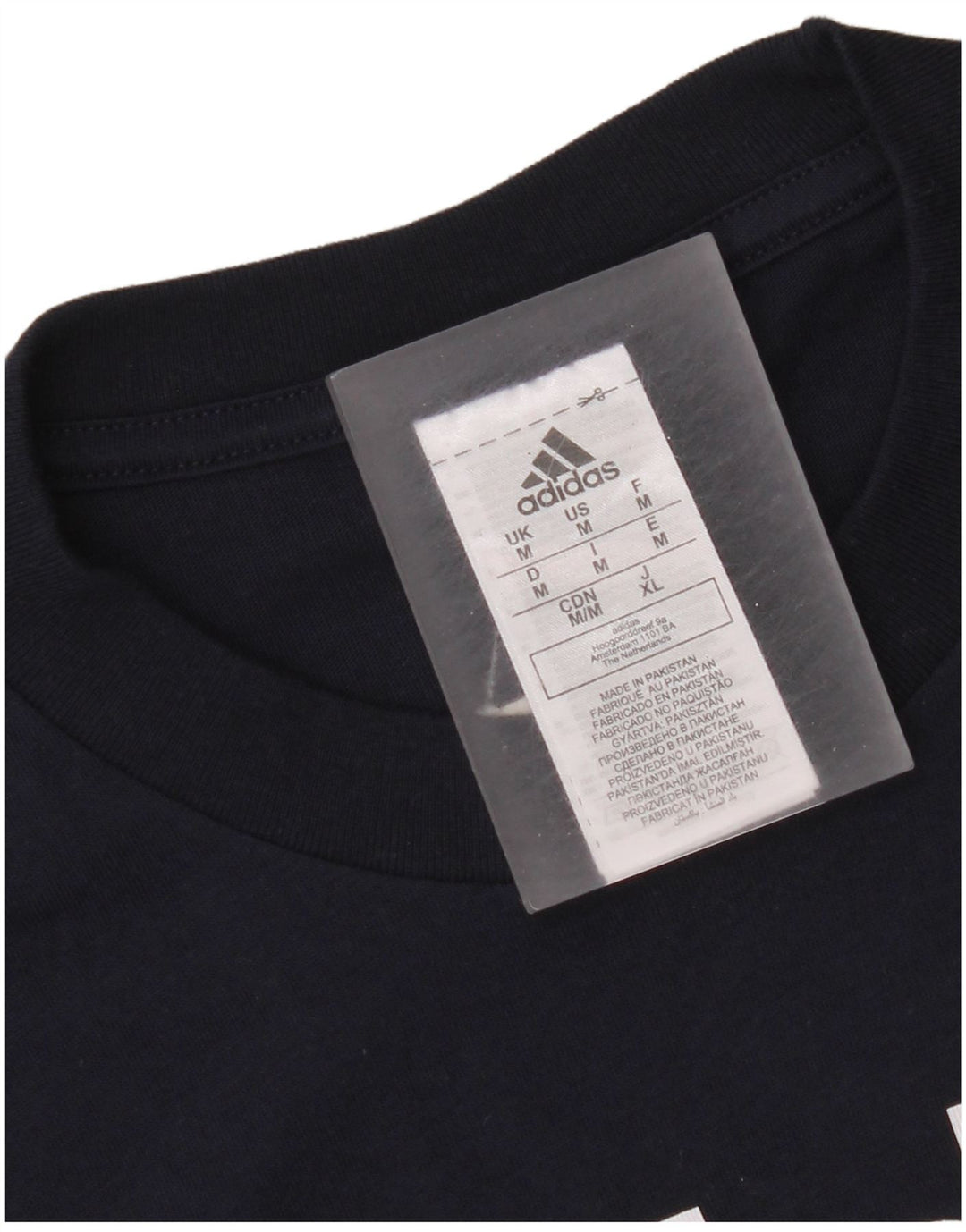 Tricou grafic pentru bărbați Adidas Top mediu din bumbac bleumarin