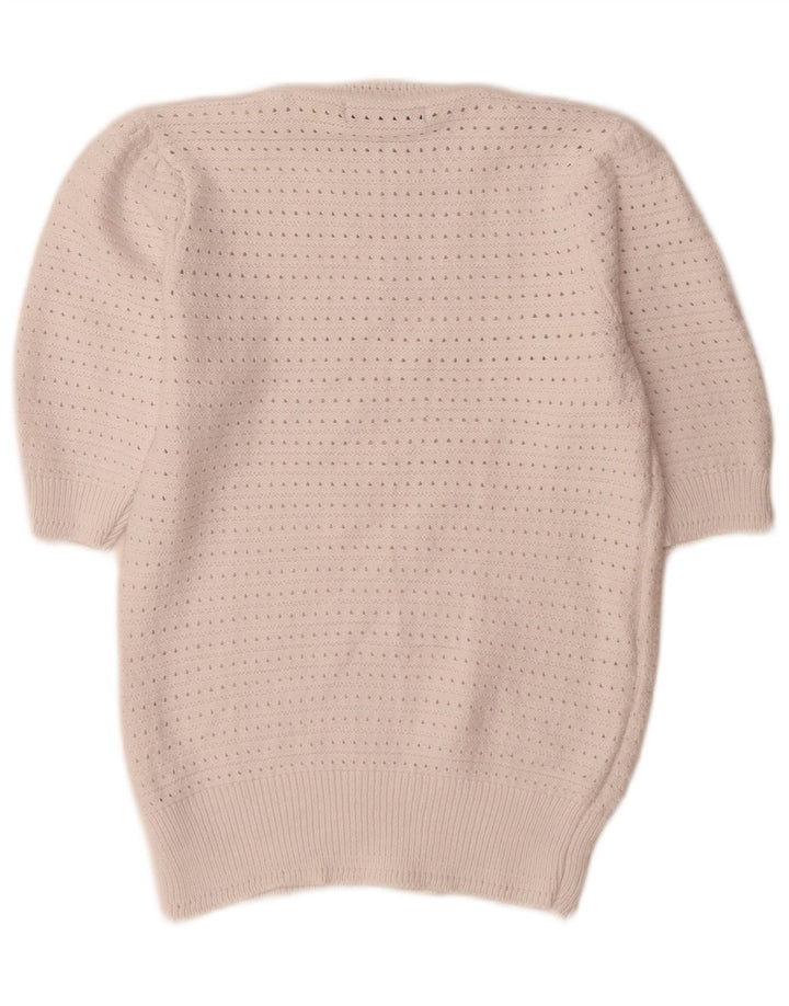 Pulover pentru femei Marks & Spencer cu decolteu rotund UK 10 Small White