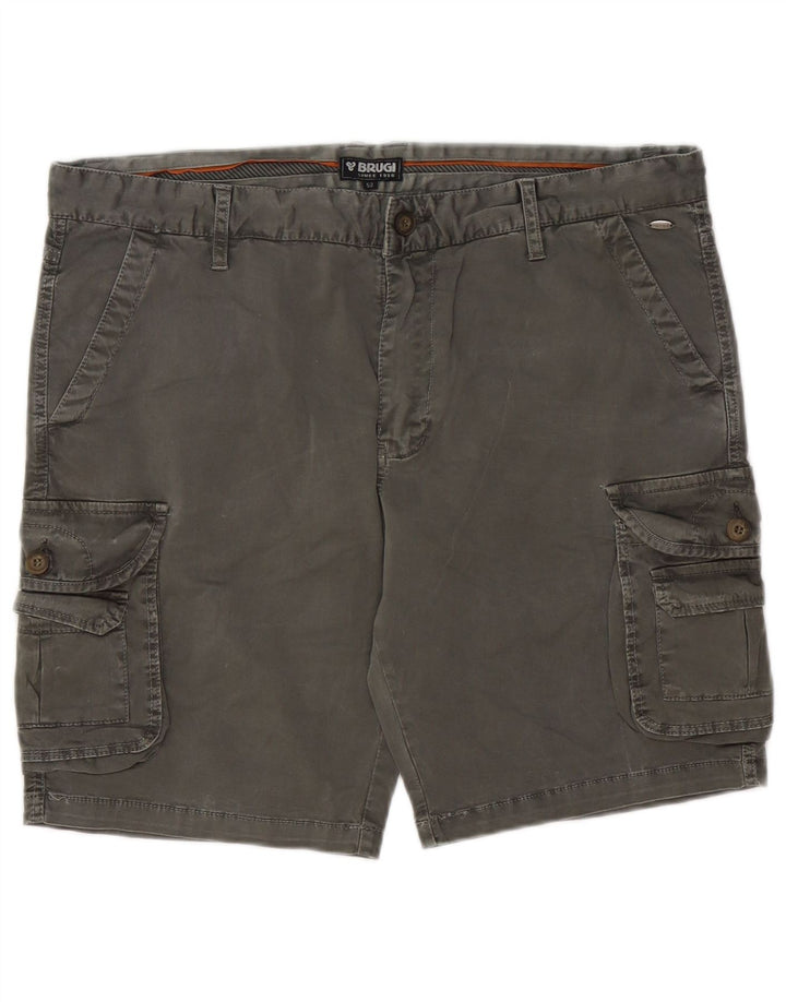 Pantaloni scurți cargo pentru bărbați Brugi IT 52 XL W32 bumbac gri
