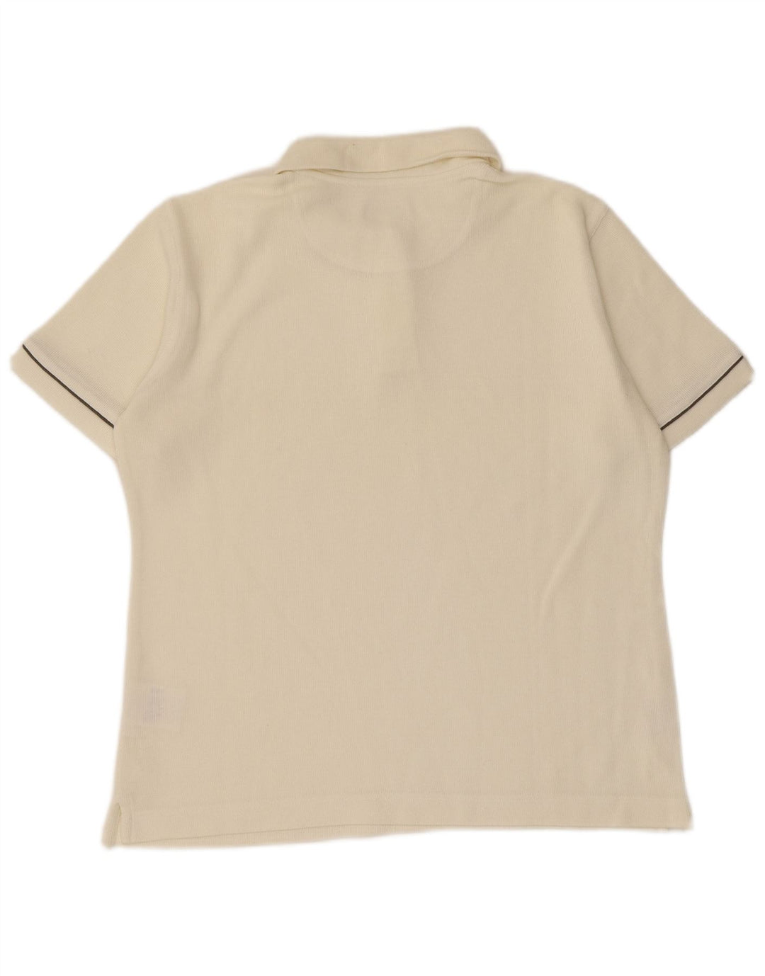 Tricou polo pentru femei Lotto UK 12, bumbac cu dungi alb, mediu, cu dungi