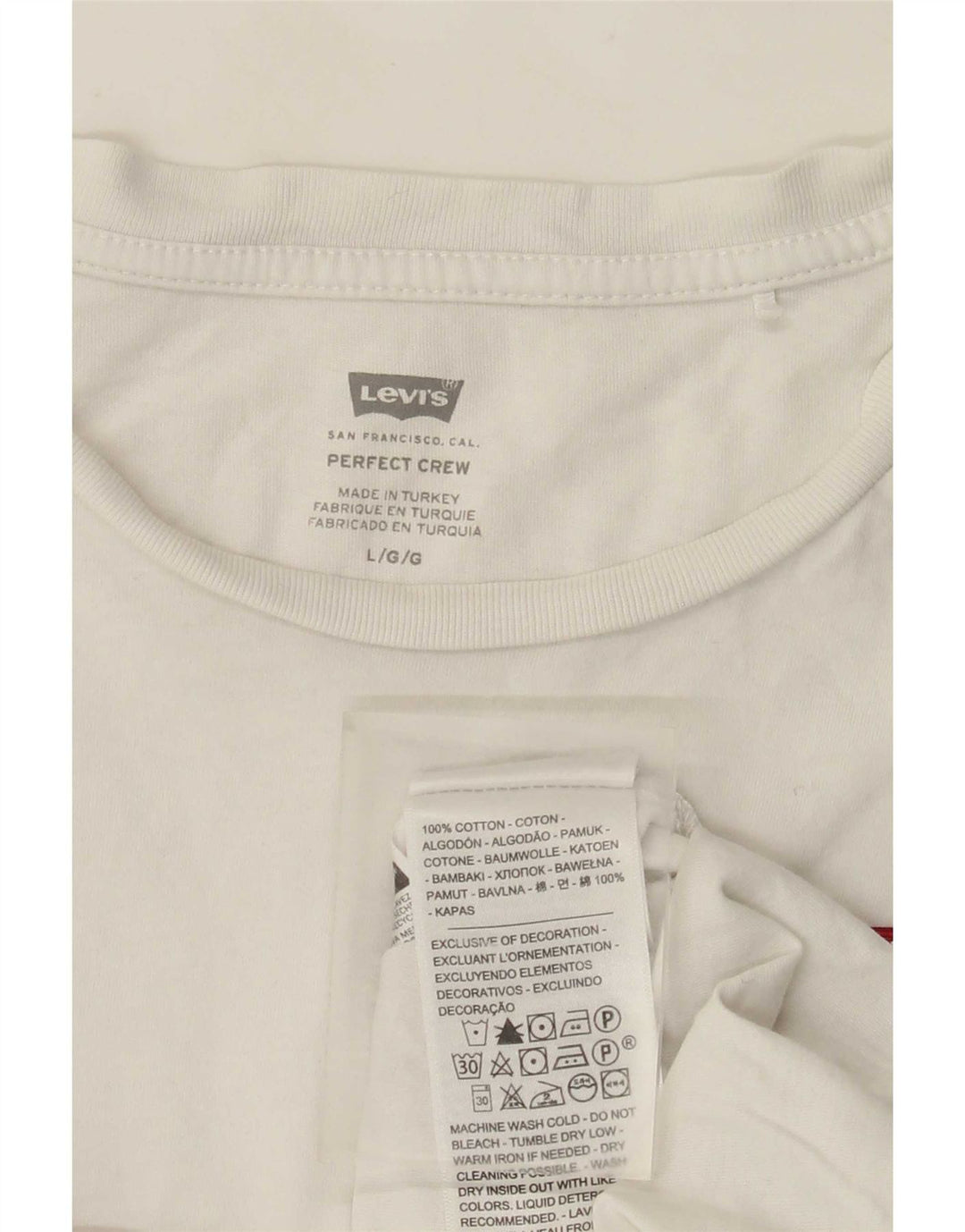 Tricou pentru femei Levi's Top UK 16 Large4 Bumbac alb