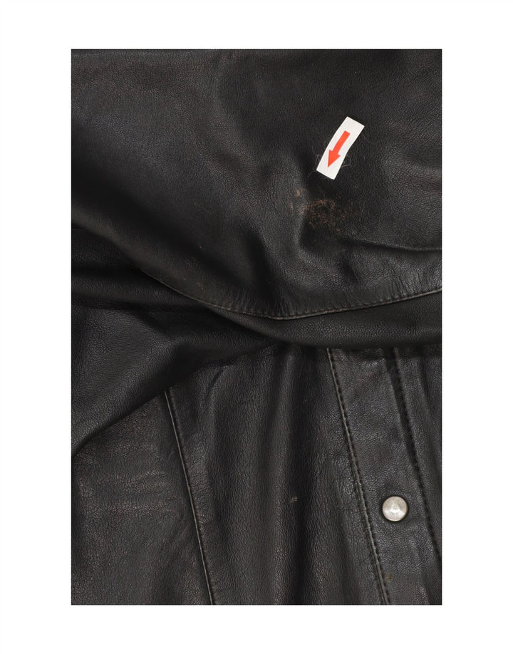 Jachetă de piele vintage pentru bărbați UK 38 Medium Black