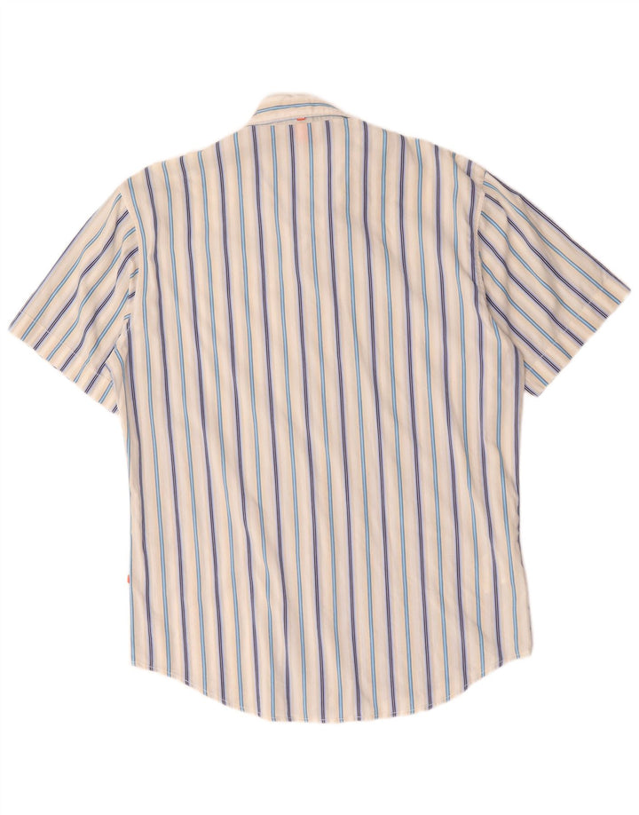 Cămașă cu mânecă scurtă pentru bărbați Hugo Boss, bumbac cu dungi medii, multicolore