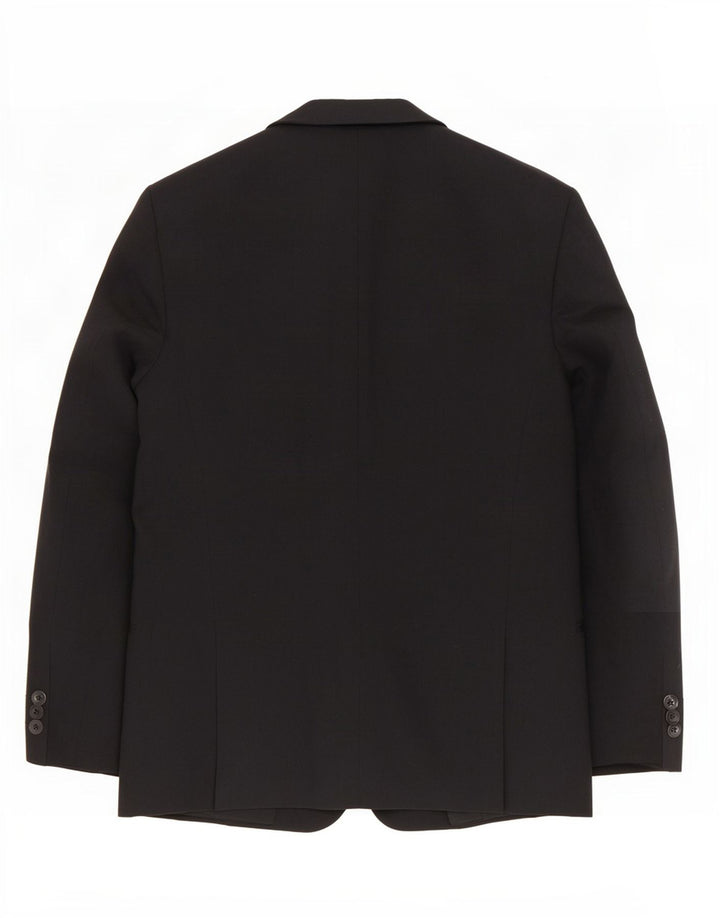 Jachetă Blazer pentru femei Max Mara cu 1 nasture UK 16 Lână virgină mare neagră