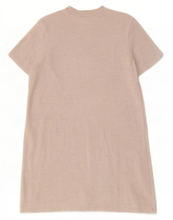 Rochie pulover cu mâneci scurte pentru femei Zara UK 12 Medium Bej Poliester