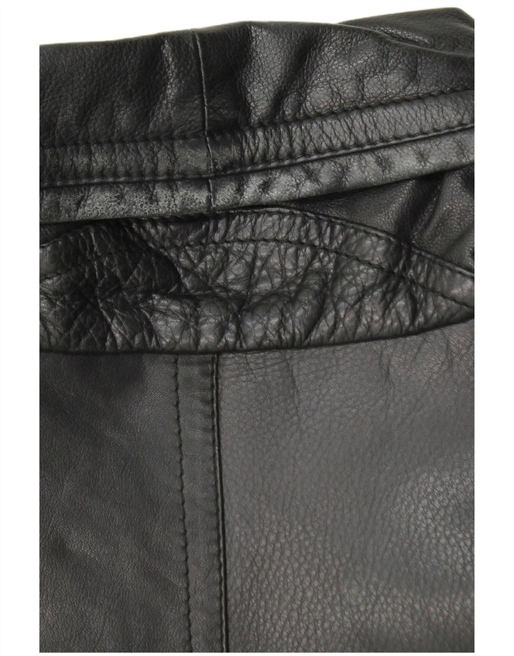 Palton din piele pentru bărbați Vittorio Forti IT 48 Medium Negru