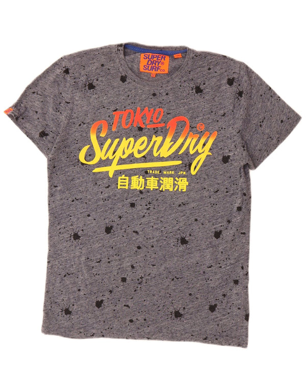 Tricou grafic pentru bărbați Superdry Top Medium Gri Tie Dye Bumbac