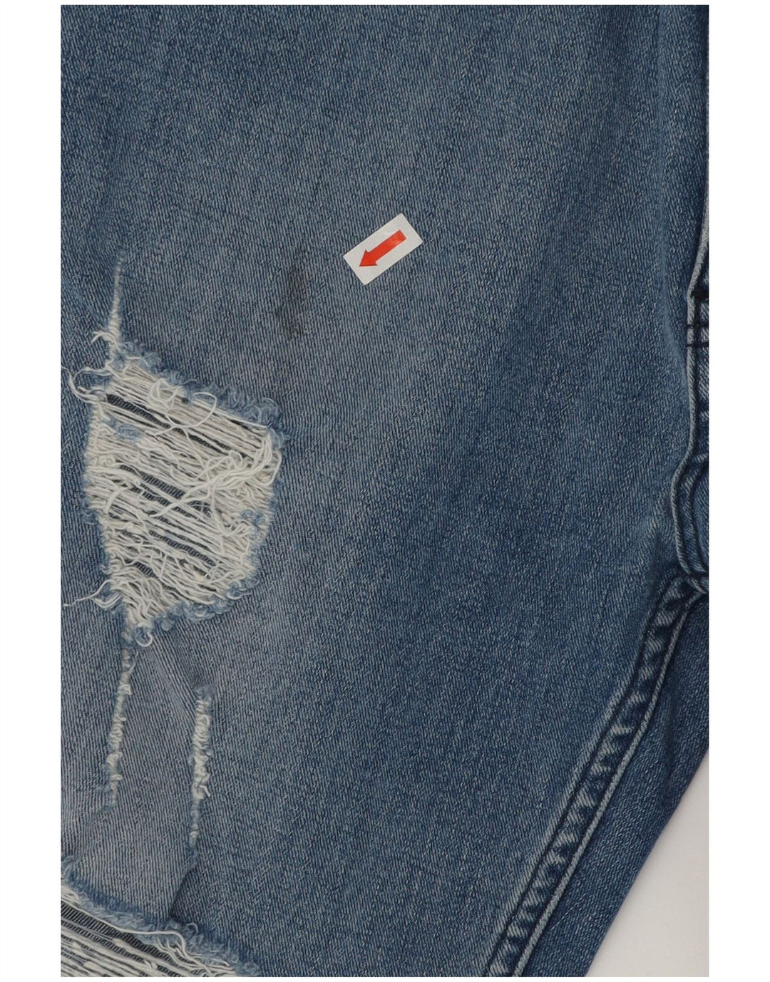 Pantaloni scurți din denim învechit pentru bărbați Lee W32, bumbac albastru mediu