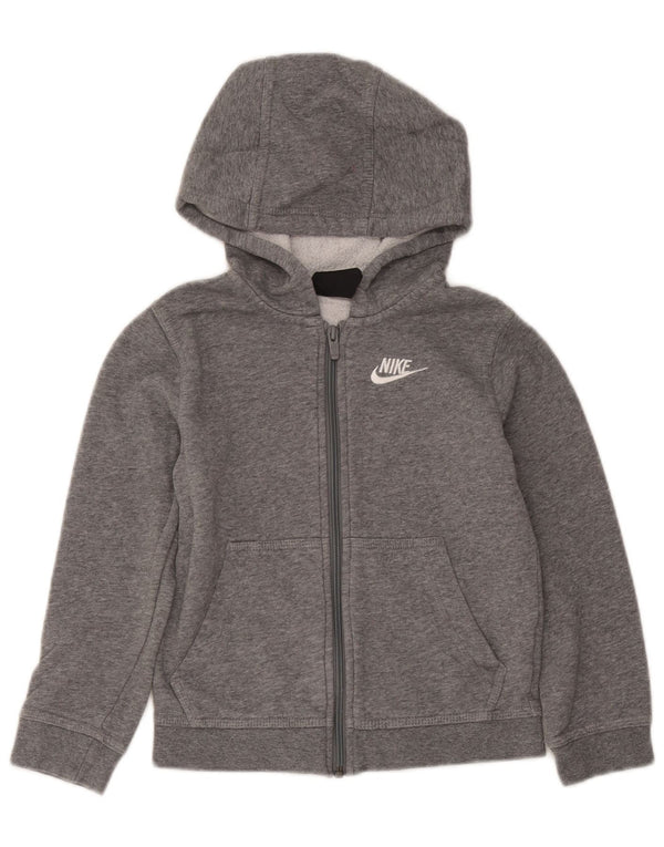 Pulover Nike pentru băieți, cu fermoar, 6-7 ani, XS, bumbac cu pete gri