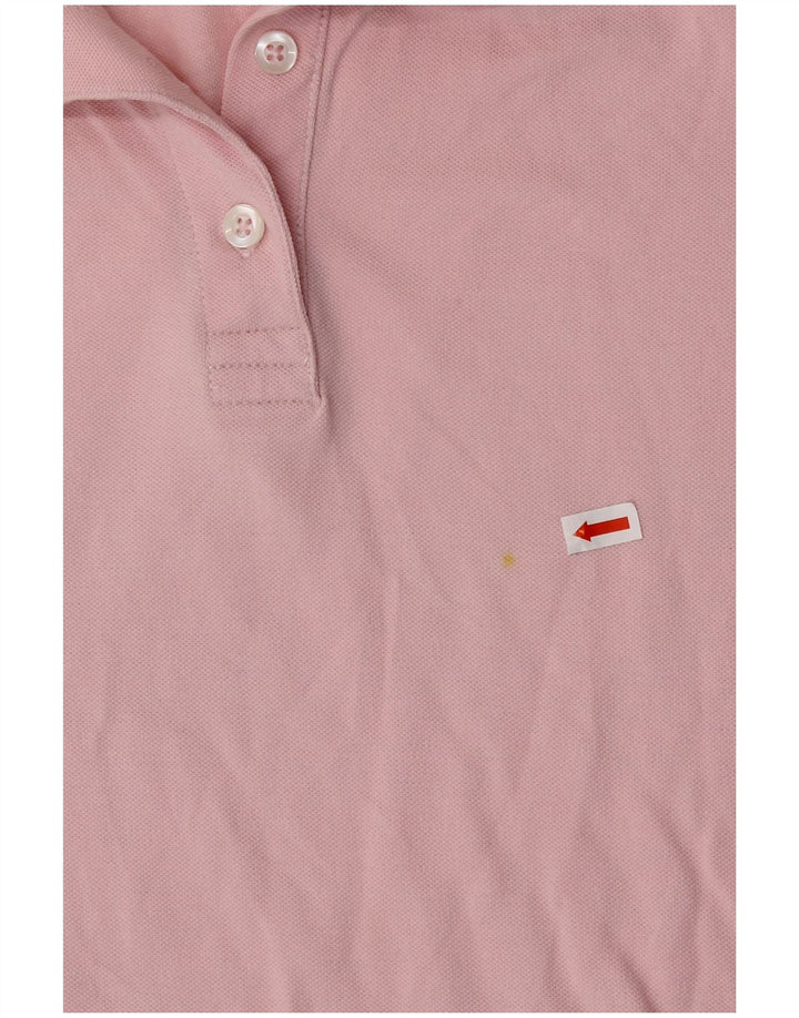 KAPPA Womens Polo Shirt UK 12 Medium Pink Cotton