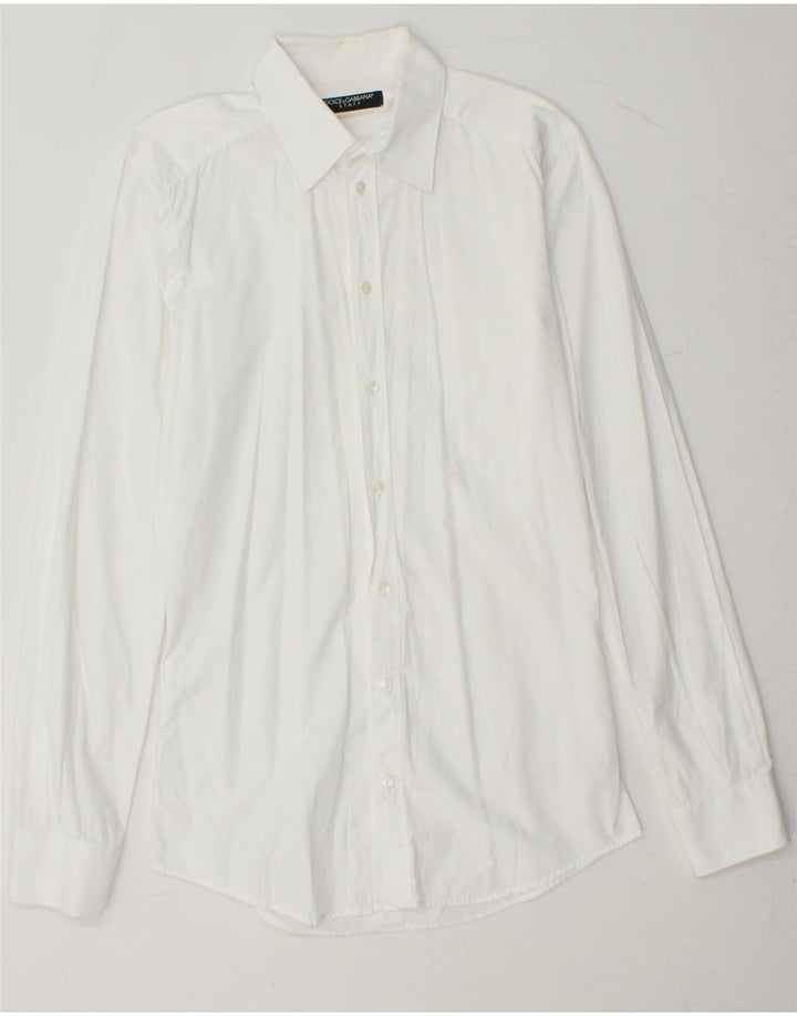 Cămașă pentru bărbați DOLCE & GABBANA Mărimea 14 1/2 37 Bumbac alb mic