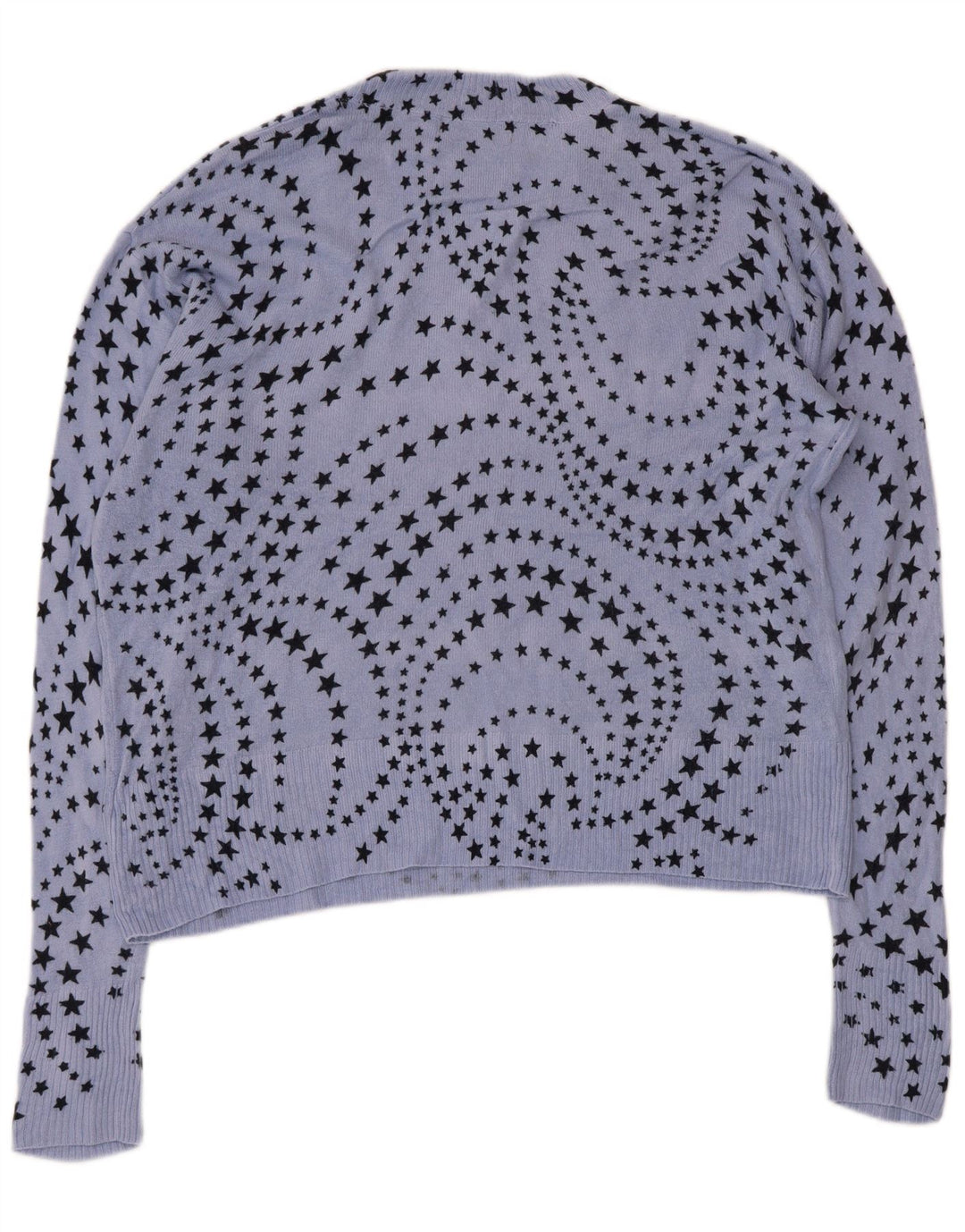 Pulover cu decolteu în V pentru femei Marks & Spencer UK 14 mare albastru geometric