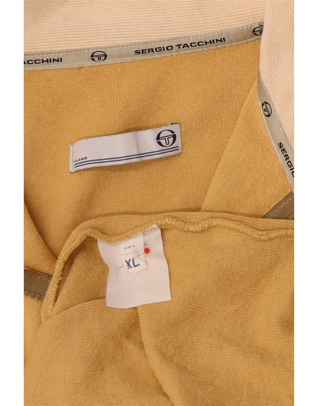 Pulover pentru bărbați Sergio Tacchini, cu fermoar și gât, XL, maro