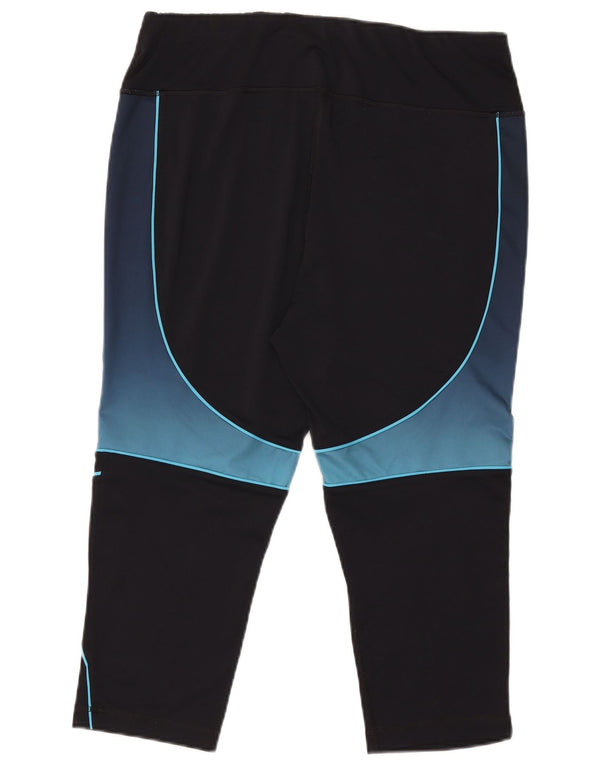 Fila Womens Capri Leggings UK 18 XL  Black Colourblock Polyester