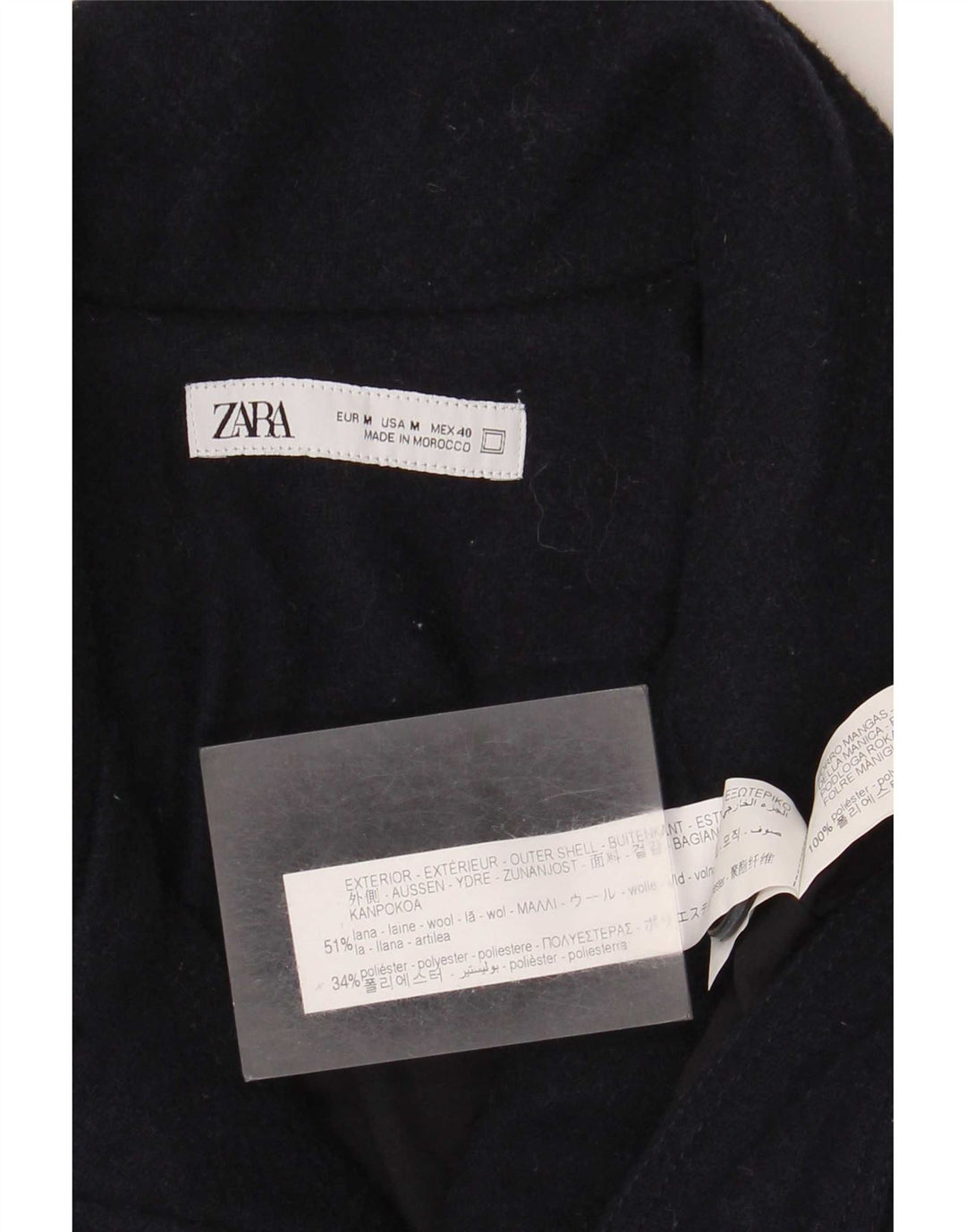 Bomber pentru bărbați Zara UK 38 Mediu Lână bleumarin