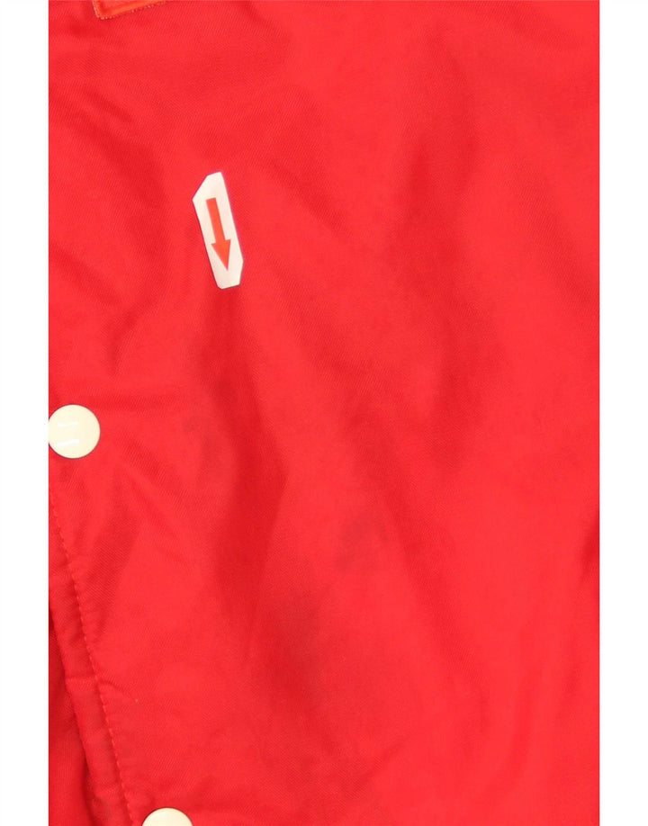 Jachetă vintage pentru bărbați cu grafică Varsity UK 38 Poliamidă roșie medie