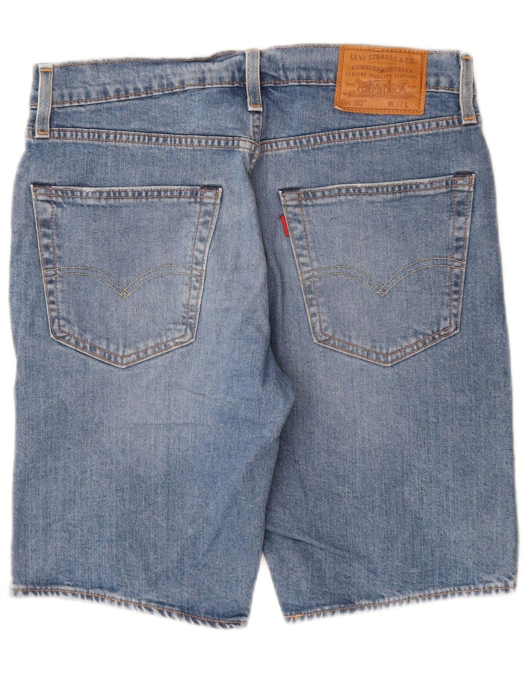 Pantaloni scurți din blugi pentru bărbați LEVI'S 502 W32, bumbac albastru mediu