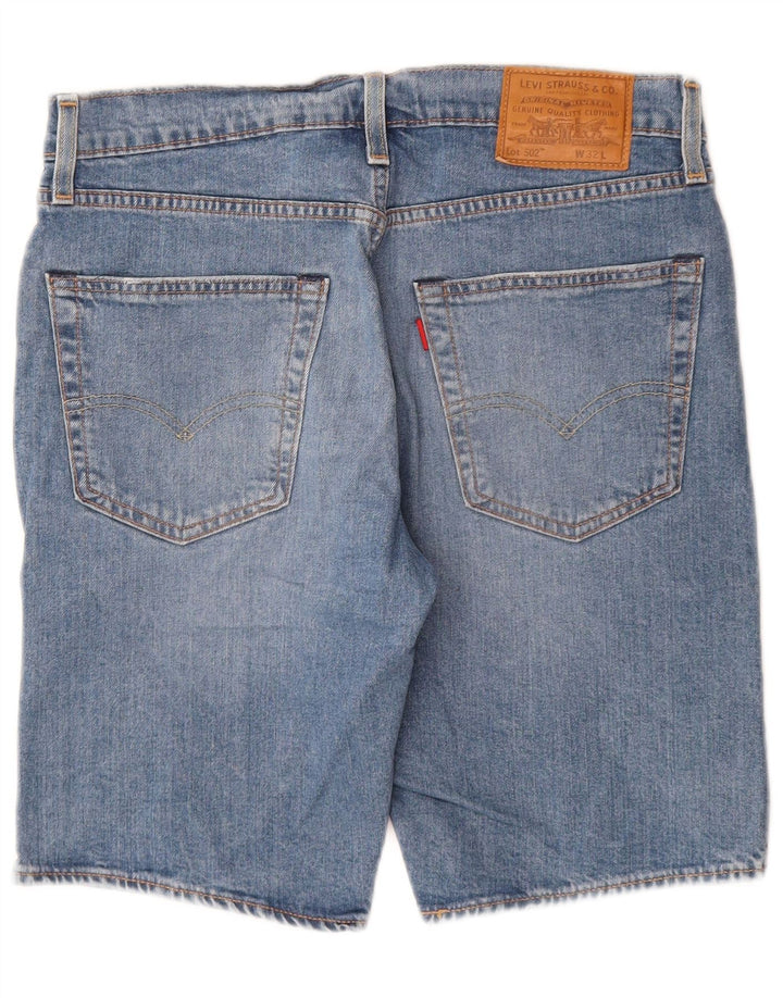 Pantaloni scurți din blugi pentru bărbați LEVI'S 502 W32, bumbac albastru mediu