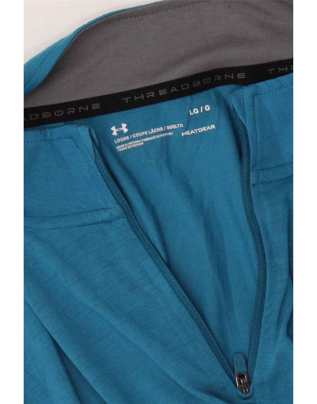 Pulover pentru bărbați Under Armour Heat Gear, cu fermoar, cu gât, mare, albastru