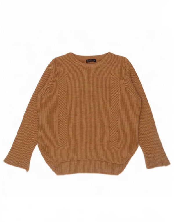 Marks & Spencer Pulover supradimensionat cu gât de barcă pentru femei UK 14 Large Bej