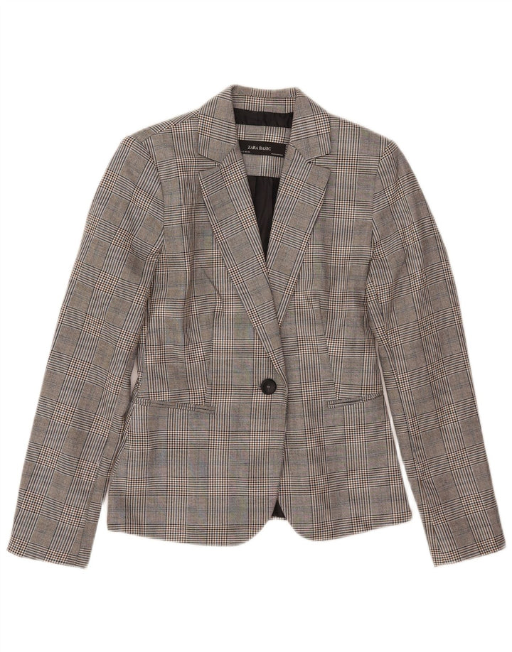 Blazer pentru femei Zara EU 34 2XS Poliester cu picior de găină gri