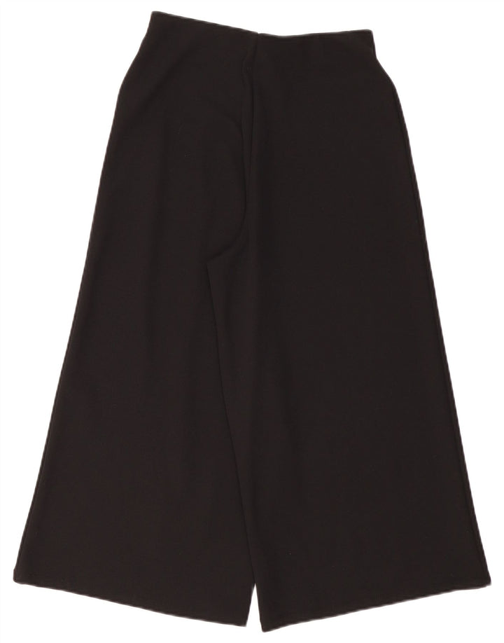 Pantaloni capri cu picioare largi ZARA pentru femei Mici W26 L20 Poliester negru