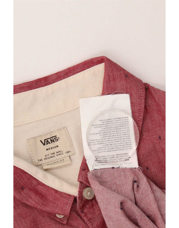 Cămașă Vans pentru bărbați, bumbac cu pete roșii medii