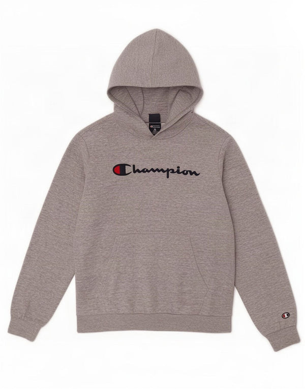 Pulover cu glugă cu grafic pentru băieți Champion 15-16 ani 2XL bumbac cu pete gri
