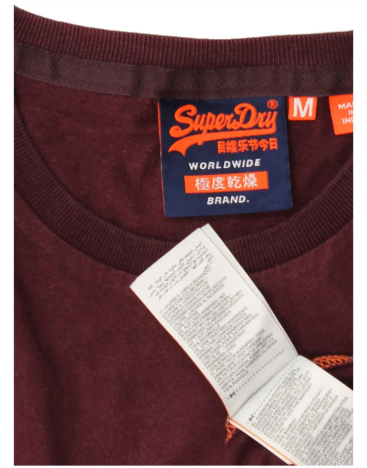 Tricou pentru bărbați Superdry Top Medium Burgundy Bumbac