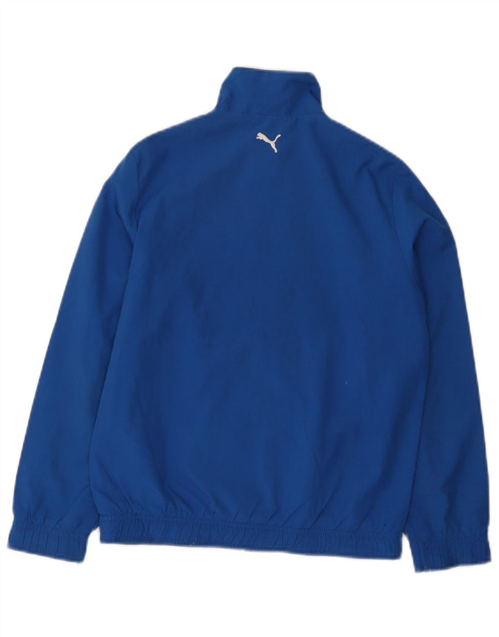 Jachetă de top pentru trening cu grafică Puma pentru băieți, 9-10 ani, poliester albastru