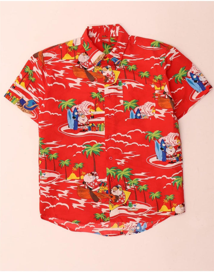 Cămașă cu mânecă scurtă Lowes Boys cu model abstract 11-12 ani roșu hawaian