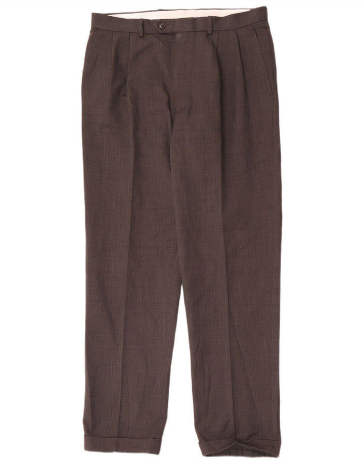 Pantaloni de costum pentru bărbați Marks & Spencer L34 L33 poliester gri