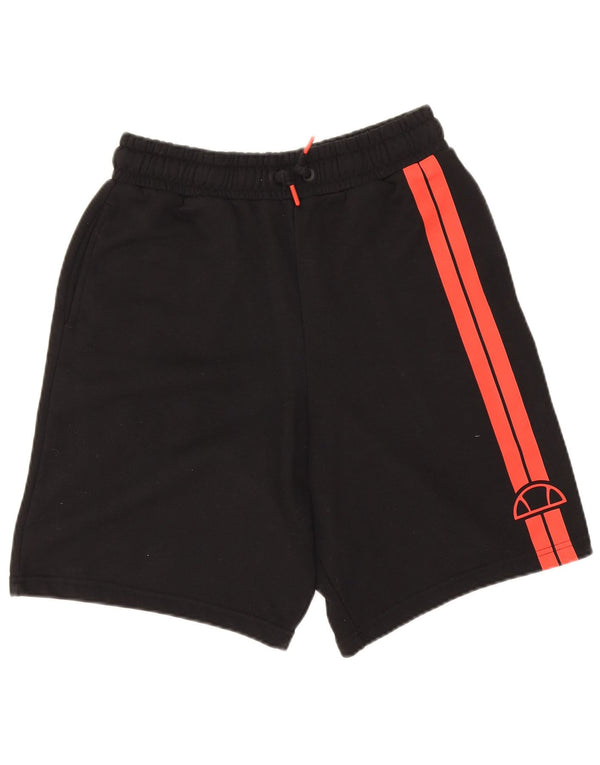 Ellesse Mens Sport Shorts Small  Black Striped Cotton