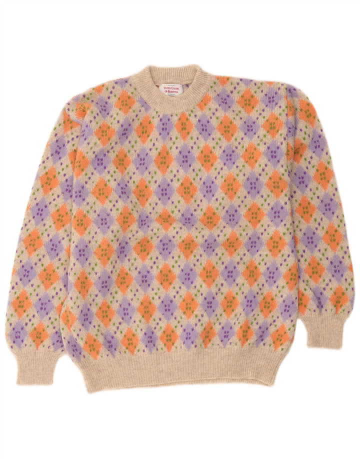 Pulover Benetton pentru bărbați cu gât crew pulover IT 48 Medium Multicolor