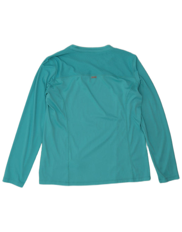 Columbia Top pentru femei cu mânecă lungă UK 18 XL Turcoaz Poliester