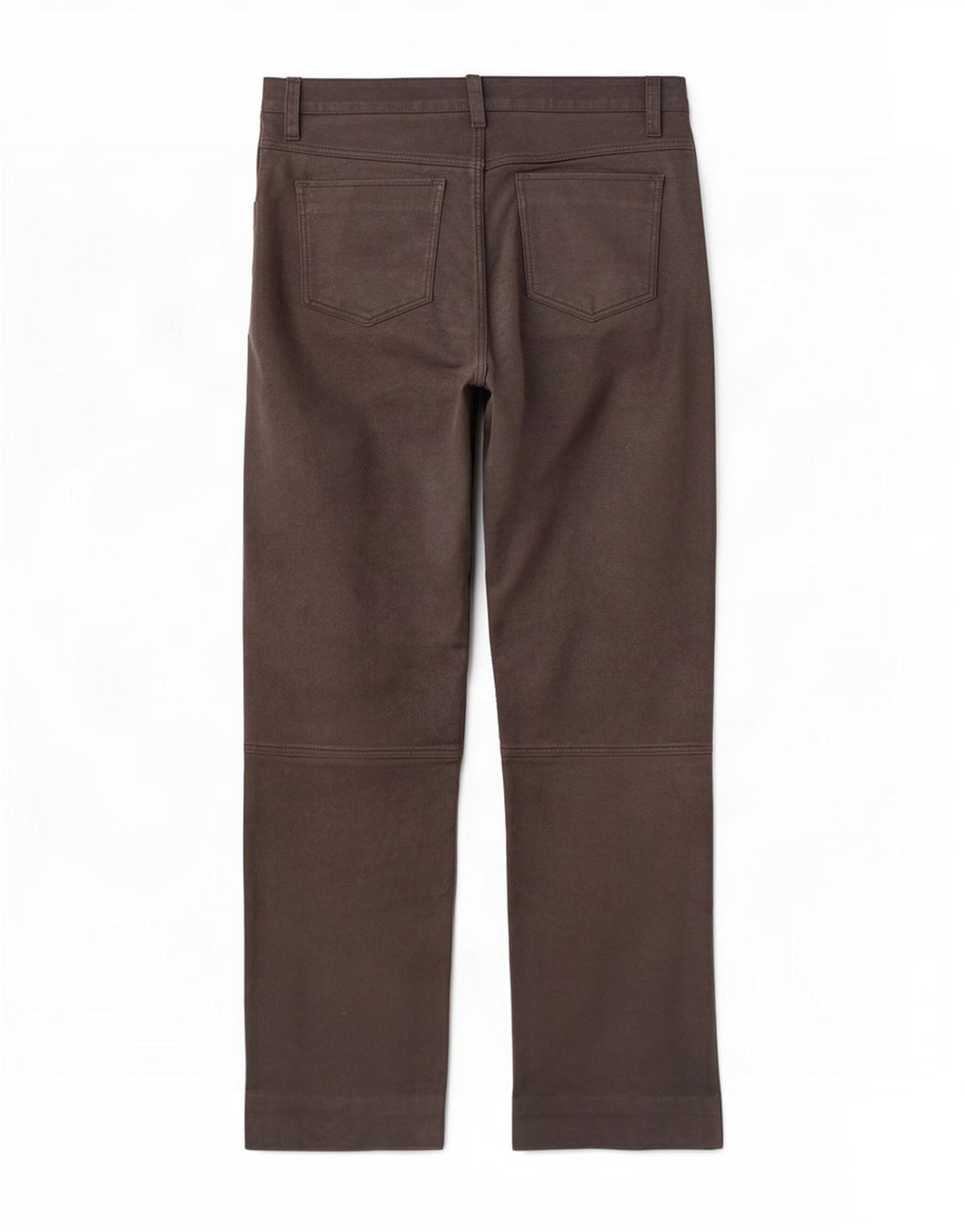 Pantaloni drepți din piele vintage pentru bărbați W34 L32 maro