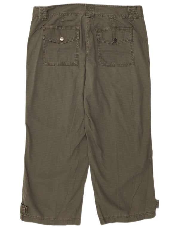 Pantaloni Capri drepti Calvin Klein pentru femei US 12 Large W34 L23 Khaki