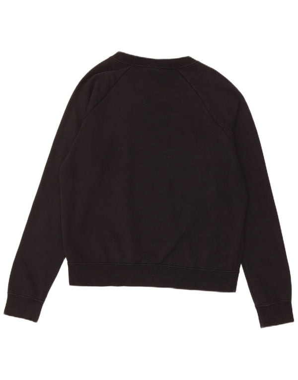 Pulover supradimensionat cu grafic Nike pentru femei UK 12 Bumbac negru mic