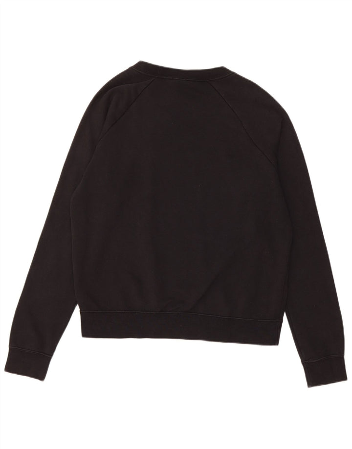 Pulover supradimensionat cu grafic Nike pentru femei UK 12 Bumbac negru mic