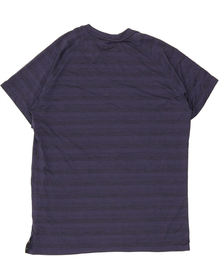 PUMA Mens T-Shirt Top 2XL Navy Blue Striped Vintage Puma and Second-Hand Puma from Messina Hembry 