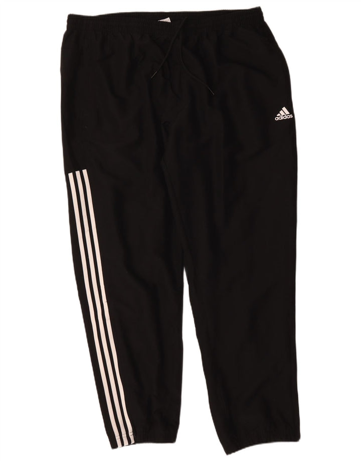 Pantaloni de trening Adidas pentru bărbați 2XL, negru, poliester bloc de culoare