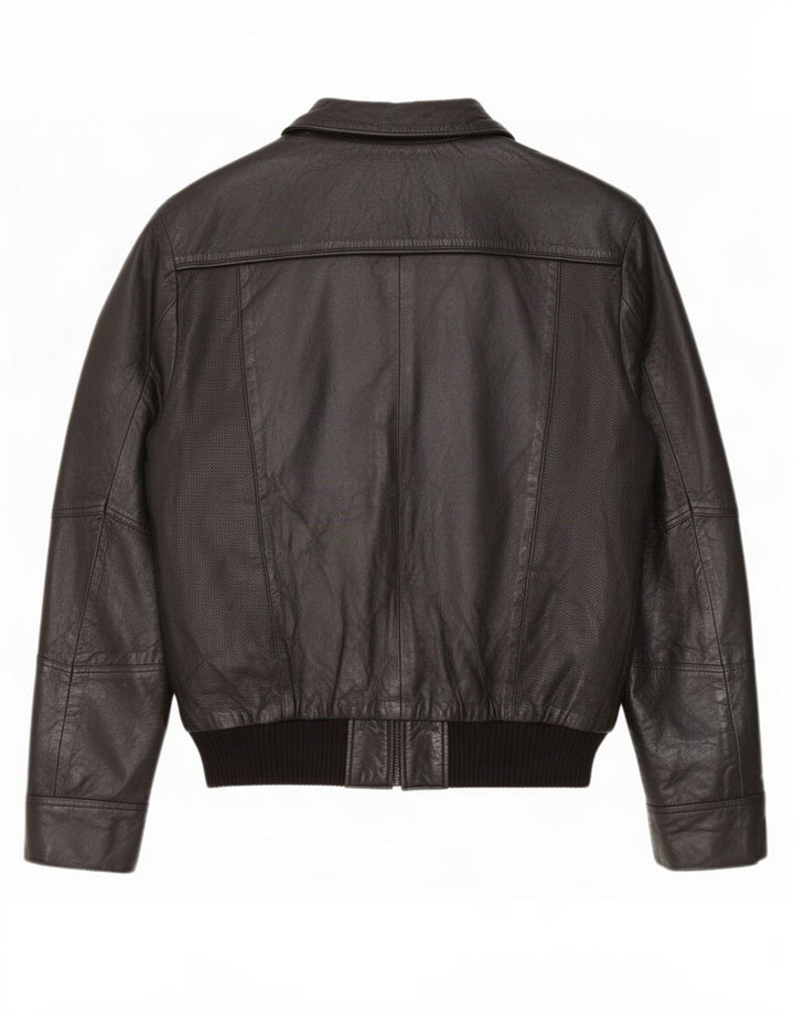 Jachetă de piele pentru bărbați Antony Morato UK 38 Medium Black