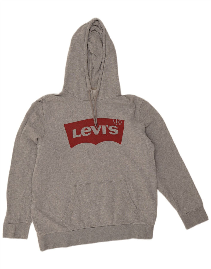 Pulover Levi's pentru bărbați, cu capota, mare, gri, bumbac