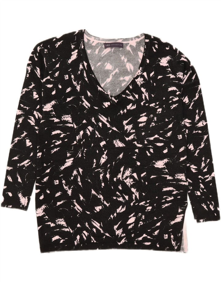 Marks & Spencer Pulover cu decolteu în V pentru femei UK 8 Small Black