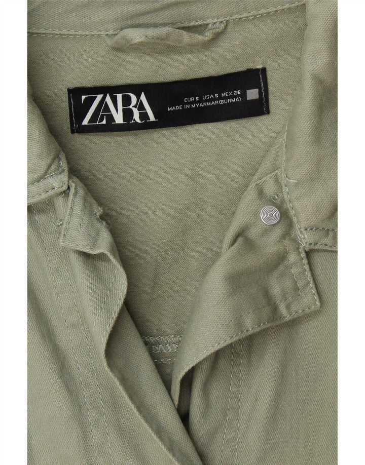 Jachetă utilitare supradimensionată pentru bărbați Zara UK 10, bumbac verde mic