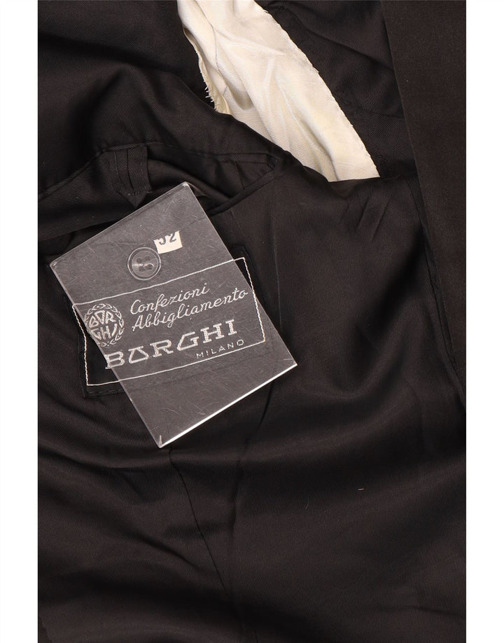 Costum pentru bărbați vintage 1 buton 2 piese IT 52 XL W32 L30 negru