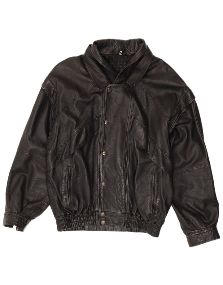 SAMANTA Jachetă din piele pentru bărbați IT 52 XL Negru