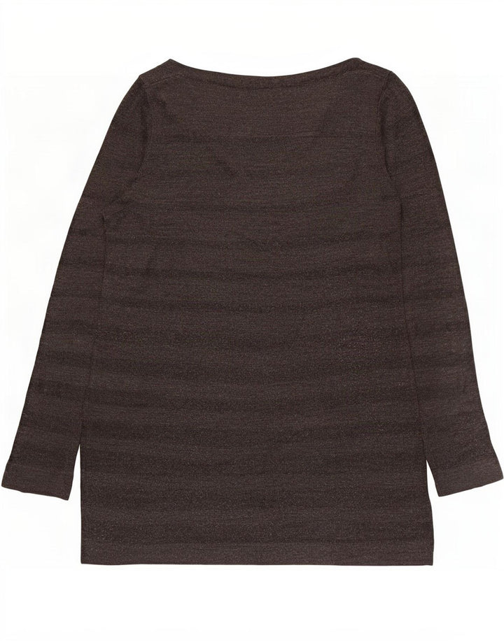 Top cu tunică cu mânecă lungă pentru femei Marks & Spencer UK 12 Medium Gri cu dungi