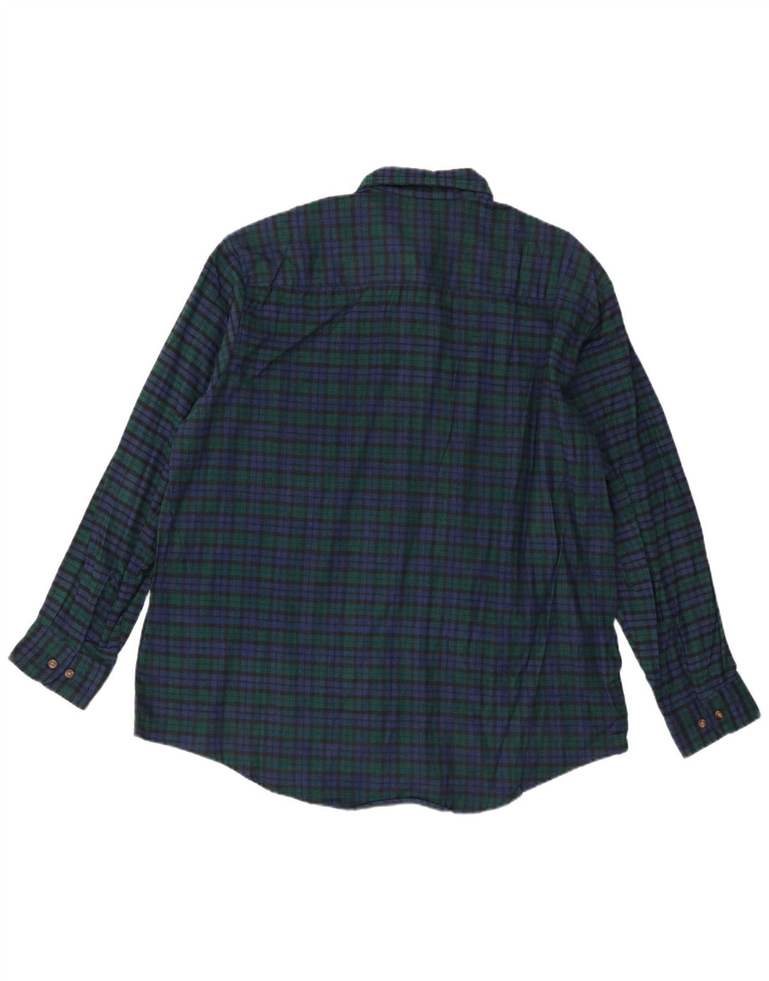 Cămașă de flanel pentru bărbați vintage XL, bumbac cu carouri verde